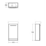 Ideal Standard i.Life S 41cm Floor Standing Basin Unit Matt White