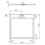 Ideal Standard i.Life Ultra Flat S 1000x1000mm Square Shower Tray Grey