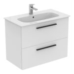 Ideal Standard i.Life A 80cm 2 Drawer Matt White Wall Vanity Unit