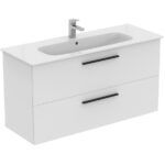 Ideal Standard i.Life A 120cm 2 Drawer Wall Vanity Unit Matt White