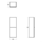 Ideal Standard i.Life A 40cm 1 Door Half Column Unit Coffee Oak