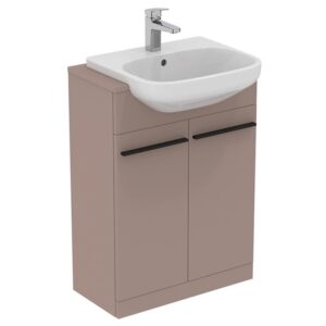 Ideal Standard i.Life A 60cm 2 Door Matt Greige Semi Countertop Basin Unit