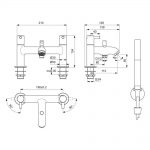 Ideal Standard Ceraline Bath Shower Mixer BC189 Chrome