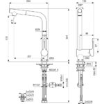 Ideal Standard Ceralook Single Lever L Spout Kitchen Mixer with Pull Out