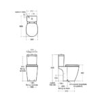 Ideal Standard Concept Freedom 4/2.6 L Raised Height Close Coupled Toilet