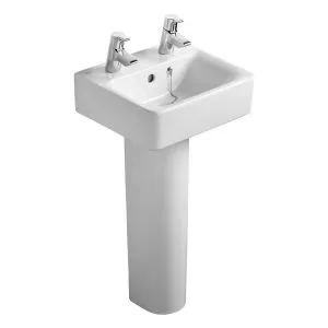 Ideal Standard Concept Arc 35cm Hand Rinse Washbasin, 2 Taphole