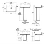 Ideal Standard Concept Cube 55cm 2 Tap Hole Basin & Pedestal