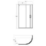 Ideal Standard Connect 2 1200x800mm Offset Quadrant Enclosure