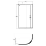 Ideal Standard Connect 2 1200x900mm Offset Quadrant Enclosure