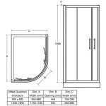 Ideal Standard Synergy 900x800mm Offset Quadrant L6286 Silver