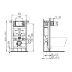 Ideal Standard Prosys 820mm Height Mechanical Wall Hung WC Frame