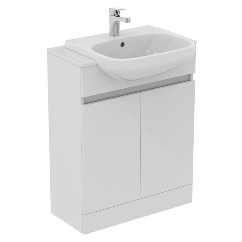 Ideal Standard Eurovit+ 65cm Gloss White Semi-Countertop Unit & Basin