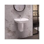 Ideal Standard Tesi 550mm 1 Taphole Basin & Semi Pedestal