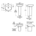 Ideal Standard Tesi 50cm 1 Hole Basin & Semi-Pedestal Pack