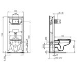 Ideal Standard Tempo Wall Hung Toilet Pan with Standard Seat