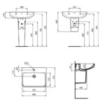 Ideal Standard i.life B 60cm Basin 1 Taphole T4607