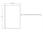 Ideal Standard i.Life Wetroom Screen 1400mm 8mm Glass T4874