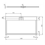 Ideal Standard i.Life Ultra Flat Shower Tray 1400x800mm T5224 White