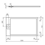 Ideal Standard i.life Ultra Flat S 1200x700mm Shower Tray T5233 White