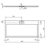 Ideal Standard i.life Ultra Flat S 1400x700mm Shower Tray T5241 White