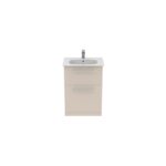 Ideal Standard i.life A 60cm Floor Vanity Unit, 2 Drawers, Matt Sandy Beige