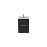 Ideal Standard i.life A 60cm Floor Vanity Unit, 2 Drawers, Matt Carbon Grey