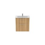 Ideal Standard i.life A 80cm Floor Vanity Unit, 2 Drawers, Natural Oak