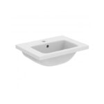 Ideal Standard i.Life S 500mm Wall Unit & Basin, Matt White, Black Handle