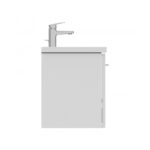 Ideal Standard i.Life S Compact Matt White 50cm Wall Unit & Basin, Chrome Handle