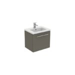 Ideal Standard i.life S 50cm Compact Wall Vanity Unit, 1 Drawer, Matt Quartz