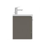 Ideal Standard i.Life S Compact Matt Grey 50cm Wall Unit & Basin, Chrome Handle