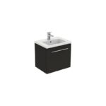 Ideal Standard i.life S 50cm Compact Wall Vanity Unit, 1 Drawer, Matt Carbon