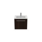 Ideal Standard i.life S 50cm Compact Wall Vanity Unit, 1 Drawer, Coffee Oak