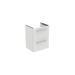 Ideal Standard i.life S 50cm Compact Wall Vanity Unit, 2 Drawers, Matt White