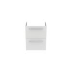 Ideal Standard i.life S 50cm Compact Wall Vanity Unit, 2 Drawers, Matt White