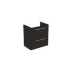 Ideal Standard i.life S 60cm Compact Wall Vanity Unit, 2 Drawers, Matt Carbon