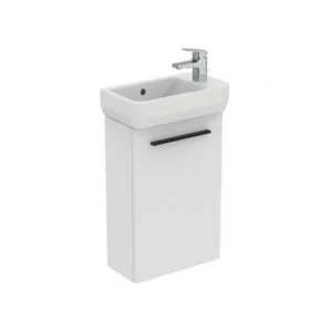 Ideal Standard i.Life S Guest 45cm Matt White Unit & Basin, Black Handle