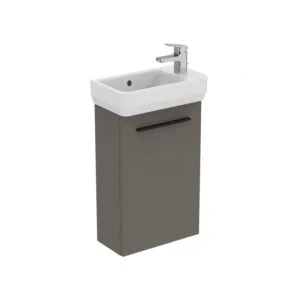 Ideal Standard i.Life S Guest 45cm Matt Grey Unit & Basin, Black Handle