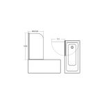 Ideal Standard Connect Radius Bath Screen T9924