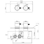 Imex Ravine Chrome 2-Handle 2-Outlet Concealed Shower Valve