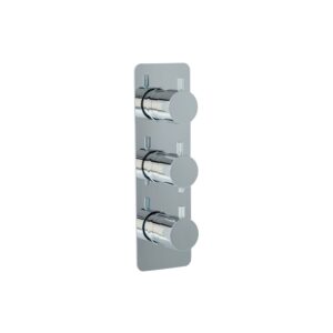 Imex Ravine Chrome 3-Handle 2-Outlet Concealed Shower Valve