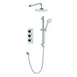 Imex Arco 3 Control Concealed Shower Valve, Slide Rail Kit & Fixed Head Pack