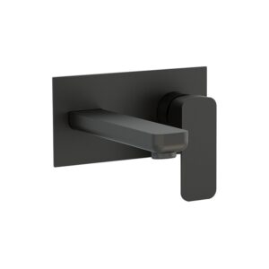 Imex Flite 2 Hole Wall Mounted Basin Mixer Tap Matt Black