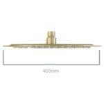 Imex Slimline 400mm Brushed Brass Round Shower Head