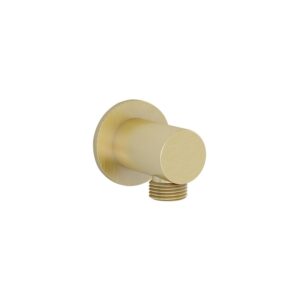 Imex Round Wall Outlet Elbow Brushed Brass