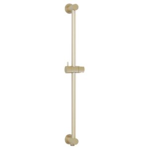 Imex Round Slide Rail with Integrated Wall Outlet Elbow Brushed Brass