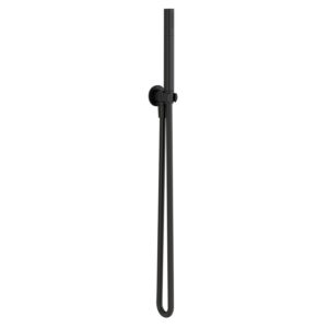 Imex Arco Pencil Shower Handset with Hose & Outlet Elbow Matt Black