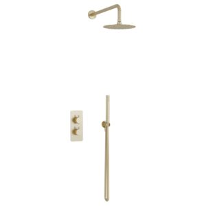 Imex Ravine Concealed Shower Set with Fixed Head & Handset Brushed Brass