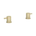 Imex Ravine Deck Mounted Cold/Hot Shut Off Valves Brushed Brass