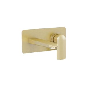 Imex Suburb Wall Mounted Basin Mixer Tap Brushed Brass